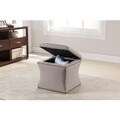 Baxton Studio Shrewsbury Linen Modern Ottoman