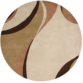 Handmade Alliyah Beige Blended Wool Area Rug (6\' Round)