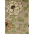 Handmade Alliyah Flower Green Wool Rug (9' x 12')