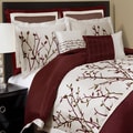 Lush Decor Nature Medley 8-piece Red Comforter Set