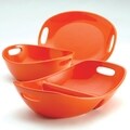 Rachael Ray 3-piece Orange Stoneware Serveware Set