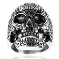 Stainless Steel Day of the Dead Skull Ring