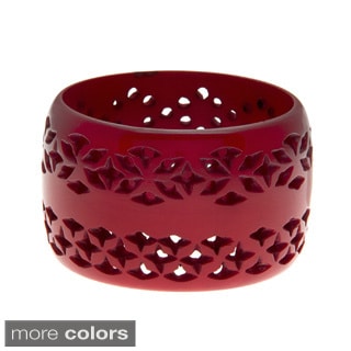Handmade Brushed-Finish Lattice Bangle (India)