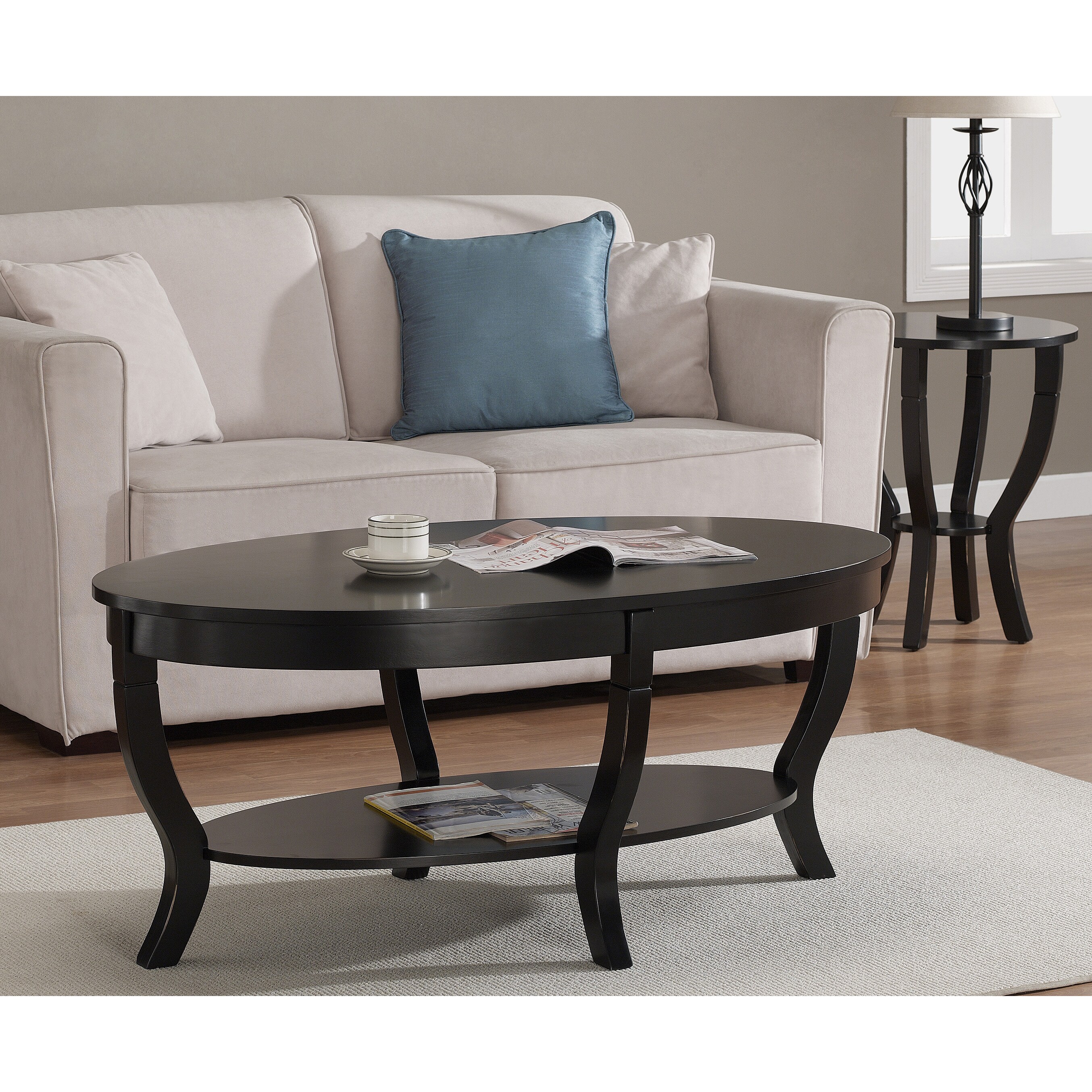 Lewis Distressed Black Coffee Table Overstock Shopping Great Deals