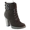 DimeCity Women's 'Breve' Stacked Heel Lace-up Ankle Boots