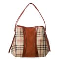Burberry Small Haymarket Metallic Detail Tote