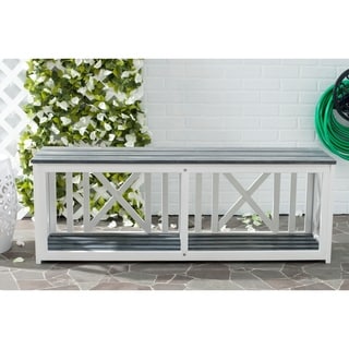 Safavieh Branco White/ Grey Outdoor Bench