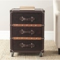 Safavieh Norman Brown 3-Drawer Rolling Chest