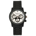 Geneva Premiere Unisex 'Chronograph Bling' Plastic Black Watch