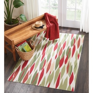 Waverly Sun & Shade Red/ Green Rug (10' x 13')