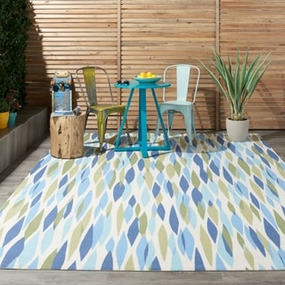 Waverly Sun & Shade Blue/ Green Rug (10' x 13')