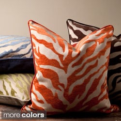 (>_<)  Opal Zebra Patterned Decorative Down or Poly Fill Pillow