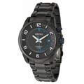Seiko Men's 'Kinetic' Black Stainless Steel Watch