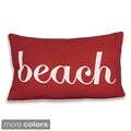 Beach Script Words 12 x 20-inch Pillow