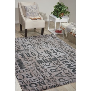 Waverly Sun & Shade Graphite Indoor/ Outdoor Rug (10' x 13')