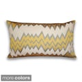 Lopez Zig Zag Embroidered 12x20-inch Throw Pillow