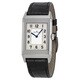 Jaeger-LeCoultre Men's 'Revreso GR' Silver Dial Leather Strap Watch