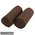 Blazing Needles 20 x 8 Twill Bolster Pillows with Cording (Set of 2)