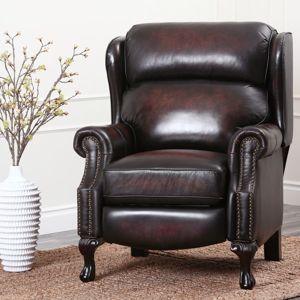 ABBYSON LIVING Vienna Hand Rubbed Top Grain Leather Pushback Recliner