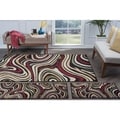 Lagoon 3-piece Charcoal Contemporary Area Rug Set