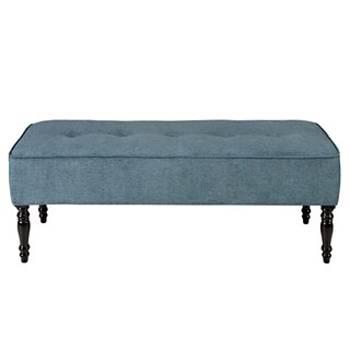 angelo:HOME Brighton Hill Parisian Blue Evening Velvet Large Bench
