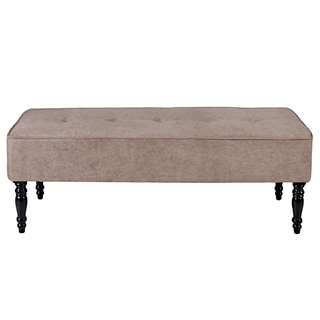 angelo:HOME Brighton Hill Parisian Tan-Gray Velvet Large Bench