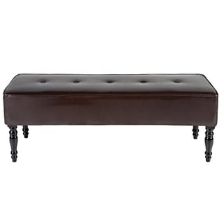 angelo:HOME Brighton Hill Coffee Brown Renu Leather Large Bench
