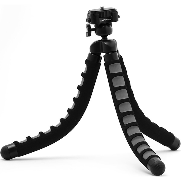 AGFA 12-Inch, Flexible Tripod with Foam Grips - Grey