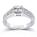 14k White Gold 2 1/3ct TDW Certified Diamond Engagement Ring (H, SI1)