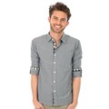 191 Unlimited Men's Slim Fit Solid Grey Woven Shirt