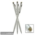 Dual-Purpose Micro-Knit Technology Capacitive Stylus and Fine Rollerball Ink Pen (Pack of 3)
