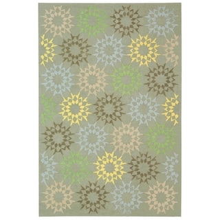See Reviews Martha Stewart Quilt Opal/ Grey Cotton Rug (8' 6 x 11' 6)