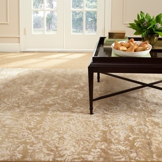Martha Stewart Damask Honeycomb Wool/ Viscose Rug (5' 6 x 8' 6)