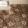 Martha Stewart Garland Mocha Wool/ Viscose Rug (5' 6 x 8' 6)