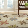 Martha Stewart Lemoyne Star Bone Foler Wheat Wool Rug (9' 6 x 13' 6)
