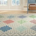 Martha Stewart Patchwork Pewter Grey Wool Rug (5' x 8')