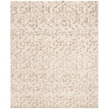 Martha Stewart Abstract Trellis Wheat Beige Silk and Wool Rug (9' x 12')