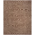 Martha Stewart Faux Bois Truffle Silk/ Wool Rug (7' 9 x 9' 9)