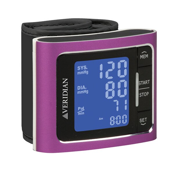 Pink Automatic Digital Wrist Blood Pressure Monitor