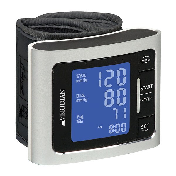Silver Automatic Digital Wrist Blood Pressure Monitor