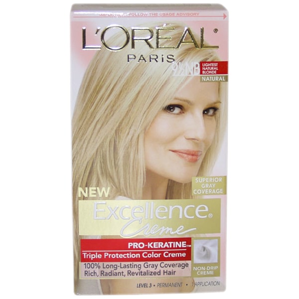 L Oreal Excellence Creme Pro Keratine 9 5 Lightest Natural Blonde Hair Color Overstock