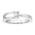 10k White Gold 1/8ct TDW Diamond Promise Ring (H-I, I1-I2)