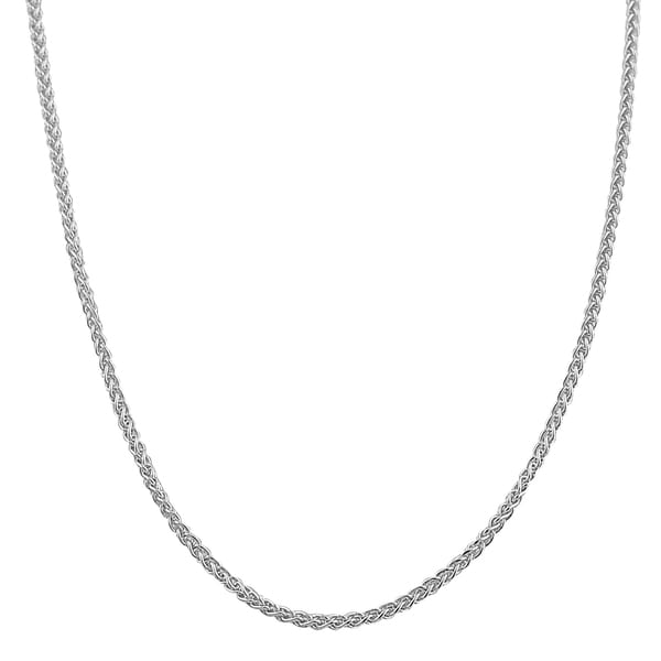 Fremada Italian Sterling Silver 1.5 mm Round Wheat Chain ...