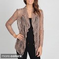 Annalee + Hope Women's Lace Drape-front Cardigan