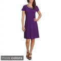 Lennie for Nina Leonard Women's Pebbled Necklace Dress
