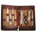 Dark Red Zippered Case 9-piece Manicure Set