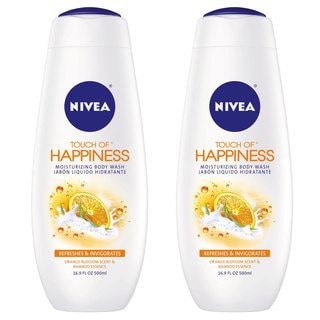 Nivea Moisturizing Touch of Happiness 16.9-ounce Body Wash (Pack of 2)
