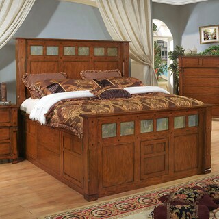 Durango Solid Dark Birch Panel Bed with Drawers