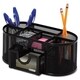 Rolodex Black Mesh 8-compartment Pencil Cup Organizer