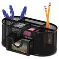 Rolodex Black Mesh 8-compartment Pencil Cup Organizer